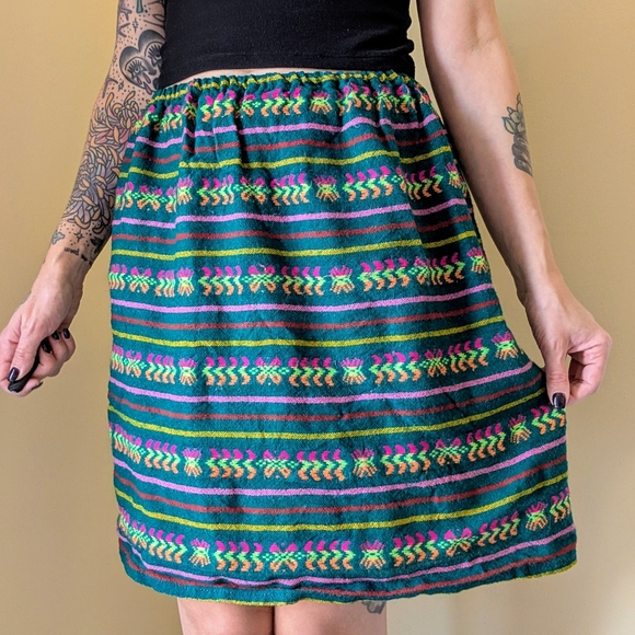 Vintage Colorful Striped Skirt - Picture 6 of 6